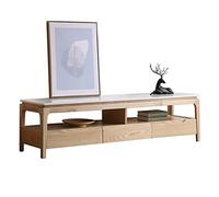 GFHTRELY Soporte de TV Moderno con Chapa mármol for Sala Estar, gabinete Multimedia Minimalista, Soporte 3 cajones y estantes Abiertos Consola Multimedia(200 * 45 * 45cm)