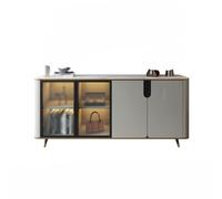 GFHTRELY Soporte Multifuncional for TV, Centro de Entretenimiento for Sala Estar, Armario Audiovisual, Puerta Cristal, Almacenamiento, aparador Consola Multimedia(180 * 40 * 85cm)
