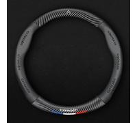 GFHZZS Fundas para Volante de Coche para Citroen C4 Hatchback,con Emblemas Logo Funda Antideslizante Volante Transpirable Coche Funda Volante Cubierta Volante Accesorios Auto,O-type-A2-Black