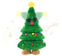 Gfilay Árbol de Navidad de Peluche Que Canta y Baila con Gafas de Sol | Árbol de Navidad Animado Musical con Estrella Móvil y Cascabeles de Colores