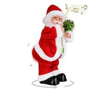 Gfilay Papa Noel Twerking - Santa Claus de 30 cm en Movimiento y Bailarín con Música, Juguetes Navideños Cantantes para Niños - Canta Canciones en Inglés