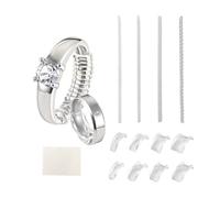 GFJAOND Ajustador de tamaño de anillo para anillos sueltos, paquete de 12 | Inserto de protector de anillo invisible y kit de cambio de tamaño en espiral | Ajuste cómodo para mujeres/hombres (12