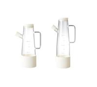 GFJHdfhE Juego de Aceitera Sin Goteo Aceitera Y Vinagrera De Vidrio, A Prueba Fugas, Juego 2 Piezas For Cocina Dispensador de Vinagre(Beige)