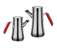 GFJHdfhE Juego de Aceitera Sin Goteo Hervidor De Aceite Y Vinagre Acero Inoxidable, Tanque Almacenamiento Gran Capacidad For El Hogar, Juego 2 Piezas Dispensador de Vinagre