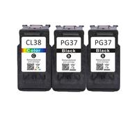 GFJHFDCR Cartucho de Tinta Compatible con PG37 CL38 PG-37 CL-38 Impresoras Que Incluyen MP140 MP190 MP210 MP220 MP420 IP1800 IP2600 MX300 MX310 Modelos(2 BK 1 Color)