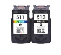 GFJHFDCR Cartucho de Tinta Compatible PG510 CL511 PG510XL CL511XL para Usar con IP2700 MP230 MP240 MP250 MP260 MP270 MP280 Impresoras(1 BK 1 Color)