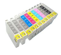 GFJHFDCR Cartuchos de Tinta de Repuesto para T0961 T0969, compatibles con Stylus Photo R2880 Photo Classic Ink Inside(1 Set Plus 2 PBK)
