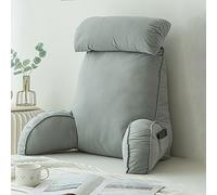GFKJLOUJK Almohada para Leer Diseño ergonómico, Respaldo, Soporte Lumbar, Brazo, Cojín del Asiento, Reposo, Cama, Silla, Respaldo, Almohada, Almohada de Soporte for el Respaldo(Light Gray)