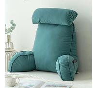 GFKJLOUJK Almohada para Leer Diseño ergonómico, Respaldo, Soporte Lumbar, Brazo, Cojín del Asiento, Reposo, Cama, Silla, Respaldo, Almohada, Almohada de Soporte for el Respaldo(Emerald Green)
