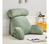 GFKJLOUJK Almohada para Leer Diseño ergonómico, Respaldo, Soporte Lumbar, Brazo, Cojín del Asiento, Reposo, Cama, Silla, Respaldo, Almohada, Almohada de Soporte for el Respaldo(Green)