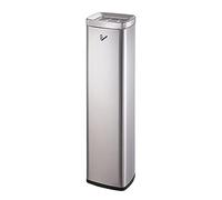 GFKJLOUJK Cenicero de Pared Cenicero de pie for Exterior, receptáculo, cenicero, cenicero de pie Comercial, receptáculo Independiente for jardín, cenicero de Puros a Prueba de Viento(Silver)