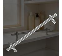 GFLPSQIA riel de protección for estante Barandilla De Metal Para Estantes De Madera, Longitud 40 75 85 95 120 Cm Barandilla Decorativa Superior Del Gabinete, Varilla Protectora(Pack of 8,L 80 cm)