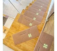 GFLPSQIA Stair treads 2 4 10 12 15 16 Paquete De 20 Peldaños De Escalera para Escalones De Madera, Juego Autoadhesivo De Peldaños De Escalera De Alfombra Extra(A-15 PCS,L 55cm x W 22cm)