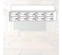 GFLPSQIA taquilla para Guardar Celular Armario Portátil para Celulares con 50 Ranuras para Instituciones De Capacitación Y Empresas Mineras. Armario para Almacenar Celulares En(10 bits)