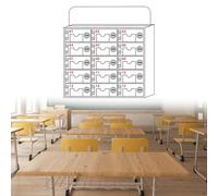 GFLPSQIA taquilla para Guardar Celular Armario Portátil para Celulares con 50 Ranuras para Instituciones De Capacitación Y Empresas Mineras. Armario para Almacenar Celulares En(15 bits)