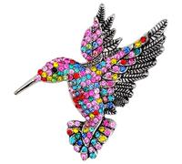 GFM Broche de colibrí - Navidad, cumpleaños, día de San Valentín, día de la madre - (BRCH-HMB-ENM), Medium, Metal