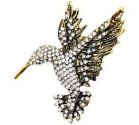 GFM Broche de colibrí - Navidad, cumpleaños, día de San Valentín, día de la madre - (BRCH-HMB-ENM), Small, Metal