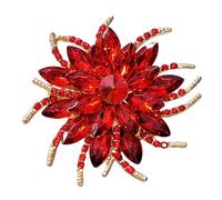 GFM Broche de cristal de inspiración vintage Art Deco para boda, cumpleaños, aniversario, S, Metal, Cristal