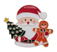 GFM Broche de Navidad brillante - Papá Noel, árbol de Navidad, corona, Rudolph, palo de caramelo, muñeco de nieve, reno (BRCH-CHRIS-C), S, Metal, Cristal