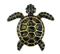 GFM® Broche de tortuga: cumpleaños, día de San Valentín, día de la madre, Navidad, S, Metal, Cristal