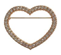 GFM Broche romántico de hadas con ángeles y corazones, para el día de San Valentín, cumpleaños, esposa, novia, novio (Brch-LV), Medium, Metal, Cristal