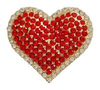 GFM Broche romántico de hadas con ángeles y corazones, para el día de San Valentín, cumpleaños, esposa, novia, novio (Brch-LV), S, Metal, Cristal