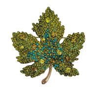 GFM® Exquisito broche de hoja de arce con diamantes de imitación brillantes, Navidad, San Valentín, Día de la Madre, aniversario de boda, cumpleaños (Brch-DMT-MPL), S, Metal