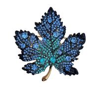 GFM® Exquisito broche de hoja de arce con diamantes de imitación brillantes, Navidad, San Valentín, Día de la Madre, aniversario de boda, cumpleaños (Brch-DMT-MPL), S, Metal