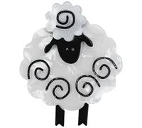 GFM GFM - Broche de oveja encantadora - Pin acrílico retro art déco, Medium, Metal