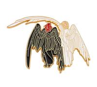 GFM® Good Omens Inefable Husbands Angel & Demon - Esmalte duro para cumpleaños, día de la madre, día de San Valentín, fiesta, aniversario de boda (BRCH-AngelDemon), Medium, Metal
