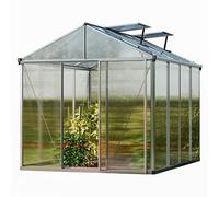 GFP Invernadero Premium 22 con Estructura de Aluminio - 222x294 cm - Placas de policarbonato de 10 mm, Incl. 2 Sistemas automáticos de Apertura de Ventanas