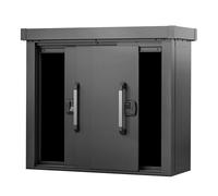 GFP Primeyard Armario Exterior metálica 135x55x112 cm Casetta de jardín Antracita Incl.Suelo