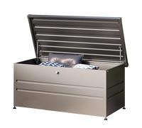 GFP PRIMEYARD® Baúl exterior 162x84x72 cm almacenaje exterior arcón exterior metálico antracita impermeable