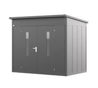 GFP Primeyard Caseta de jardín metálica 263x180x231 cm Cobertizo Exterior Antracita