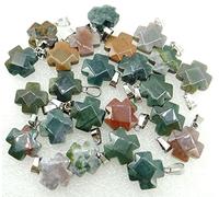 Gfsdjalkj 1 0pc Colgante de Ojo de Tigre de Cristal de Cuarzo de Mezcla de Piedra Natural for la joyería Que Hace Collar (Metal Color : NO.2)
