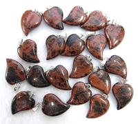 Gfsdjalkj 1 2pcs Turquesa de Cristal de Cuarzo de Piedra Natural Colgantes del corazón del Ojo del Tigre for la joyería de Bricolaje Que Hace Collares Accesorios (Metal Color : NO.20)