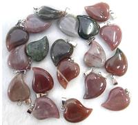 Gfsdjalkj 1 2pcs Turquesa de Cristal de Cuarzo de Piedra Natural Colgantes del corazón del Ojo del Tigre for la joyería de Bricolaje Que Hace Collares Accesorios (Metal Color : NO.13)
