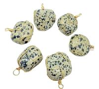 Gfsdjalkj 12 unids Natural Gema de Piedra Cuarzo Cristal Labradorita Amatista Amatista Blanificación Mixta Irregular Colgante for Bricolaje Joyería Haciendo Collar (Metal Color : NO.17)