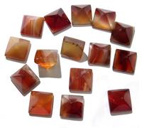 Gfsdjalkj 3 0pcs 12mm Turquesa de Piedra Natural Tigre Ojo de Cuarzo Pyramid Cabochon Colgante Adecuado for joyería de Bricolaje Accesorios de Collar (Metal Color : NO.20)