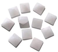 Gfsdjalkj 3 0pcs 12mm Turquesa de Piedra Natural Tigre Ojo de Cuarzo Pyramid Cabochon Colgante Adecuado for joyería de Bricolaje Accesorios de Collar (Metal Color : NO.27)