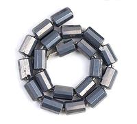 Gfsdjalkj Cilindro Natural Titanio Hertz Piedra Perlas Sueltas for la fabricación de Joyas Bricolaje Encantos Accesorios Pulsera Artesanías Hechas a Mano