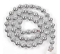 Gfsdjalkj Nano VACUATING Silver Silvers Piedra HEMATIZA Pieza Redonda PRODUCTAS Redondas for JOYERÍA 3/4/6/8 / 10MM Espaciador Perlas Sueltas Bricolaje Briceletes 15 "39cm Artesanías Hechas a Mano