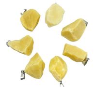 Gfsdjalkj Natural Crudo Crudo Gema Piedra Cuarzo Amarillo Lapis Lapis Colgantes Irregulares for Bricolaje Joyas Haciendo Accesorios de Collar. (Metal Color : NO.6)