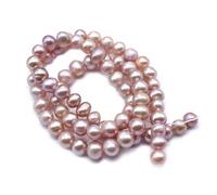 Gfsdjalkj Perla de Oro de Agua Dulce Cerca de Cuentas de dispersión DIY Collar de Cuerdas Hecho a Mano Orejado Femenino Accesorios Mujeres Materiales de joyería Artesanías Hechas a Mano