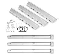 GFTIME 31to 44cm 001 Tubo quemador universal de acero inoxidable y placa calefactora ajustable 30to72cm 45629 Barras aromatizantes para domador de llamas Repuestos para parrilla BBQ