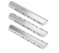 GFTIME 45629 30 cm a 72 cm Universal Placa de Calor Barbacoa de Gas Piezas de Repuesto Parrilla Campingaz, CCLIFE, Landmann, Charbroil, Broil-Master Barbacoa Acero Inoxidable BBQ Reemplazo(3 Piezas)