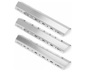 GFTIME 45629 30 cm a 72 cm Universal Placa de Calor Barbacoa de Gas Piezas de Repuesto Parrilla Campingaz, CCLIFE, Landmann, Charbroil, Broil-Master Barbacoa Acero Inoxidable BBQ Reemplazo(3 Piezas)