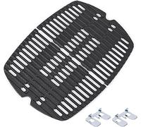 GFTIME 7644 BBQ Rejilla Parrilla Piezas de Repuesto Barbacoa Gas Hierro Fundido Asado Accesorios para Weber Q100 Q140 Q1000 Q1200 Q1400 (43.18 CM x 32.25 CM in Total,Set of 2)