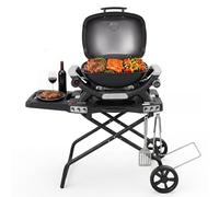 GFTIME Carro de barbacoa portátil para Weber Q1000, Q2000, parrilla de gas, carrito de barbacoa para Blackstone, soporte para barbacoa al aire libre, carrito para Weber Q1200, Q1200N, Q1400, Q2200