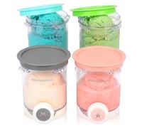 GFTIME Juego de 4 recipientes para hielo Ninja Swirl by CREAMi NC700 NC701 NC701EU/NC701UK, 480 ml, sin BPA, aptos para lavavajillas, accesorios para máquina de helados y helados